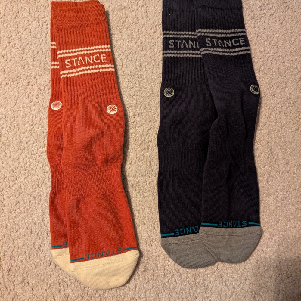 Stance Men's Athletic Socks - Orange and Black